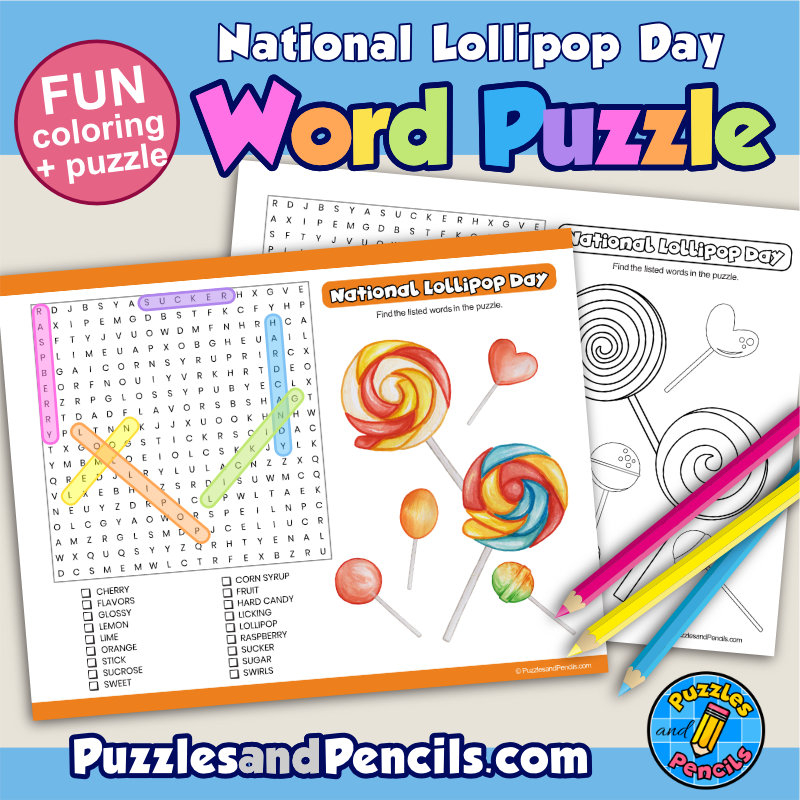 Word Search Large Print July
