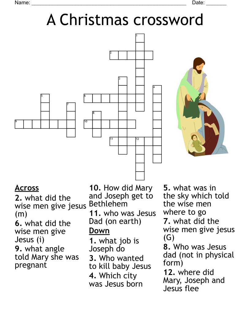 Nativity Story Word Search WordMint