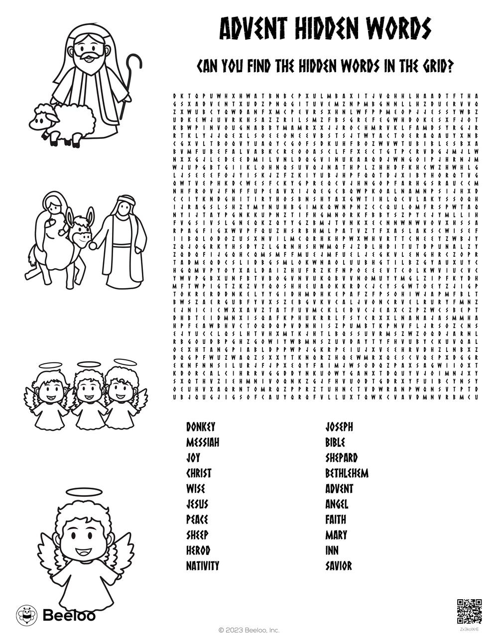 Nativity themed Word Searches Beeloo Printable Crafts And Activities For Kids Nativity themed Word Searches Beeloo Printable Crafts And Activities For Kids