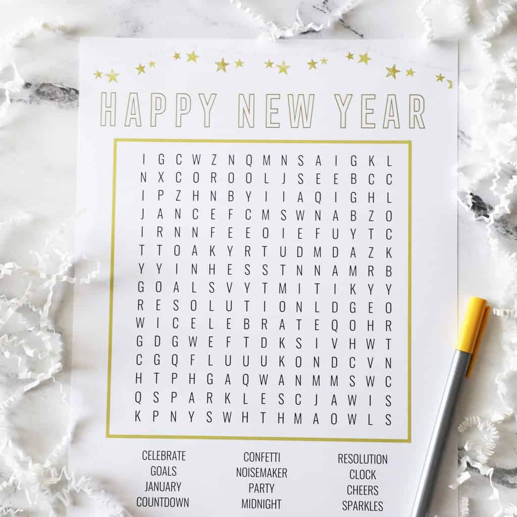 New Year s Eve Word Search Pretty Providence New Year s Eve Word Search Pretty Providence