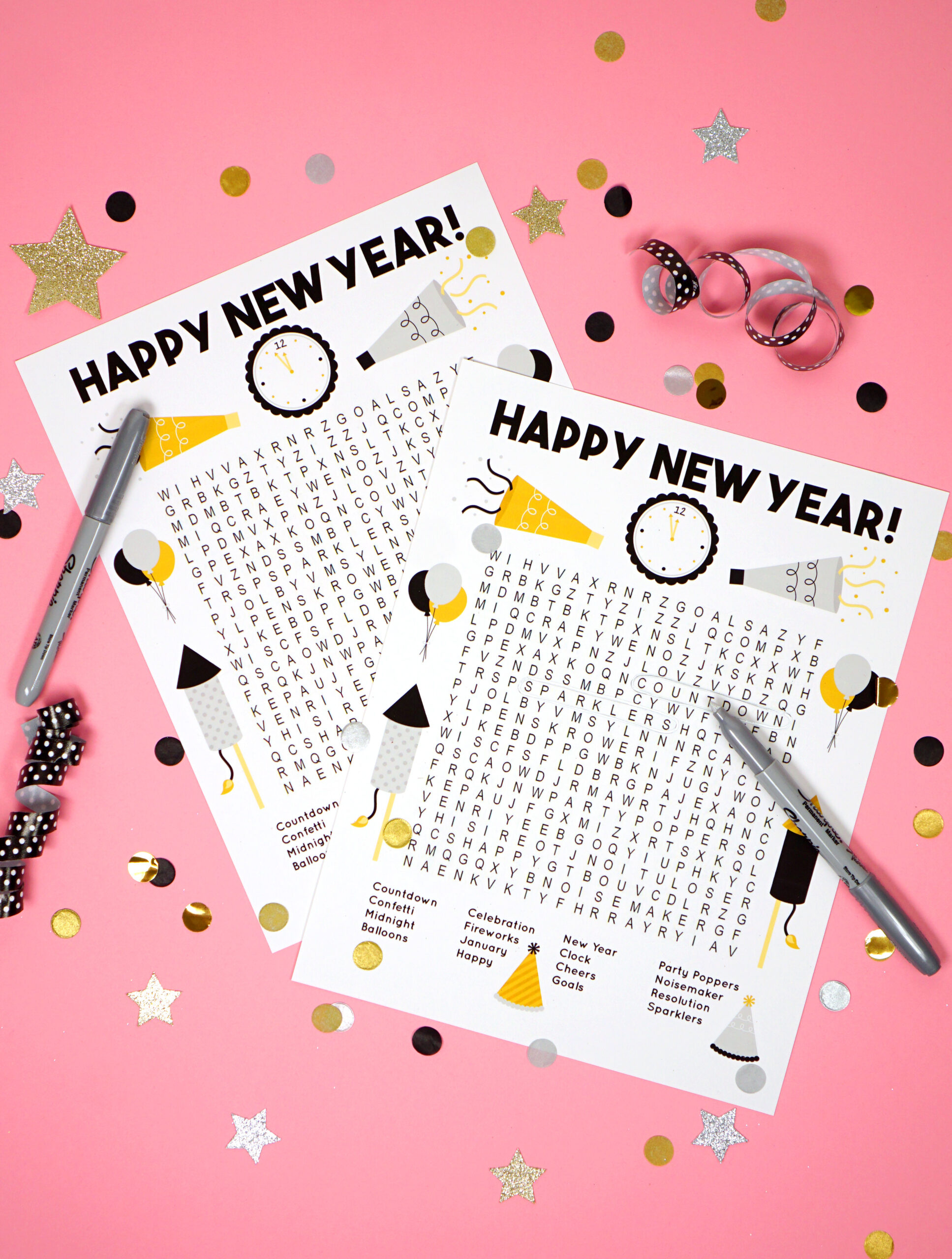 New Year Word Search Printable Free