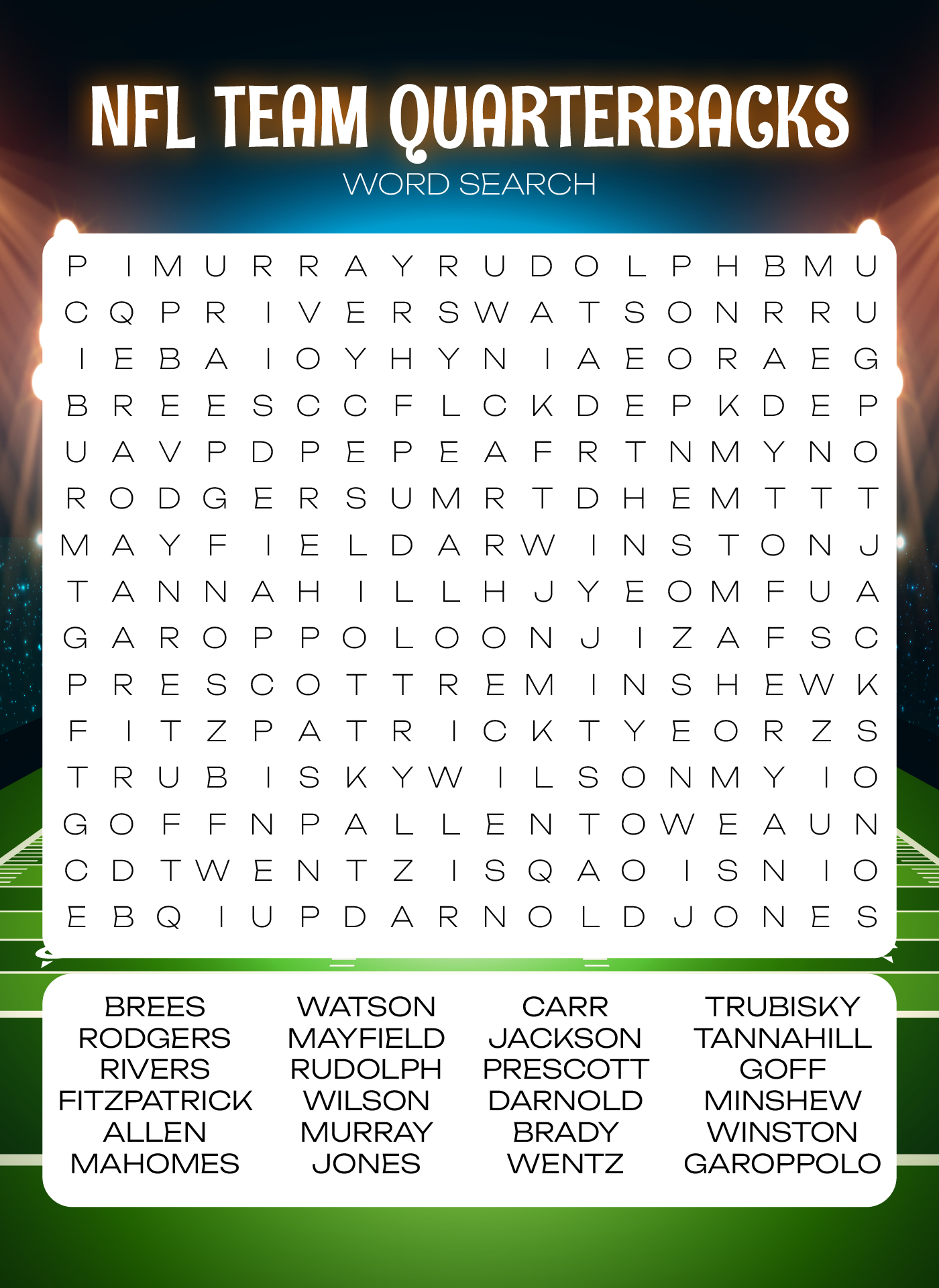 NFL Football Team Word Search 14 Free PDF Printables Printablee NFL Football Team Word Search 14 Free PDF Printables Printablee