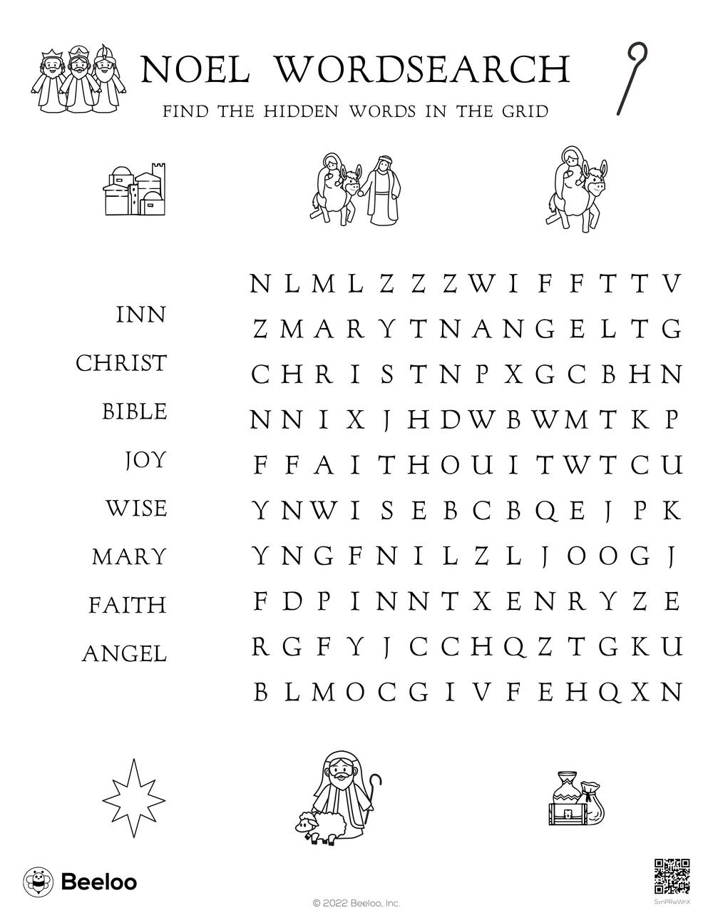 Noel Wordsearch Beeloo Printable Crafts And Activities For Kids Noel Wordsearch Beeloo Printable Crafts And Activities For Kids