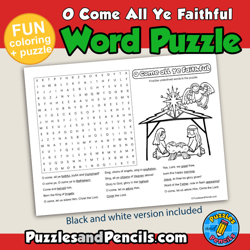 Printable Christian Christmas Word Search Printable Christian Christmas Word Search
