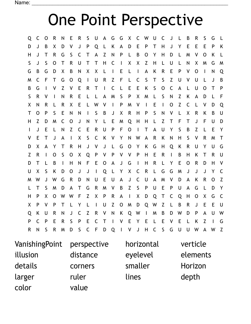 Word Search Color Sheet