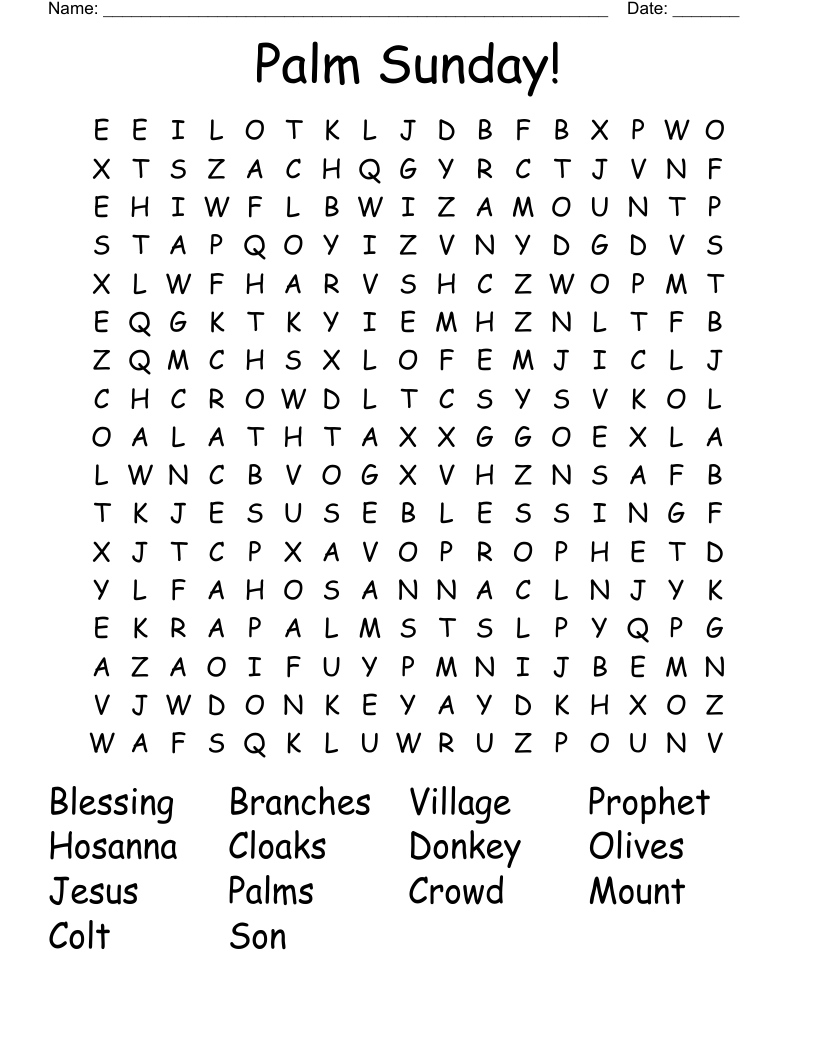 Word Searches That Are Printable