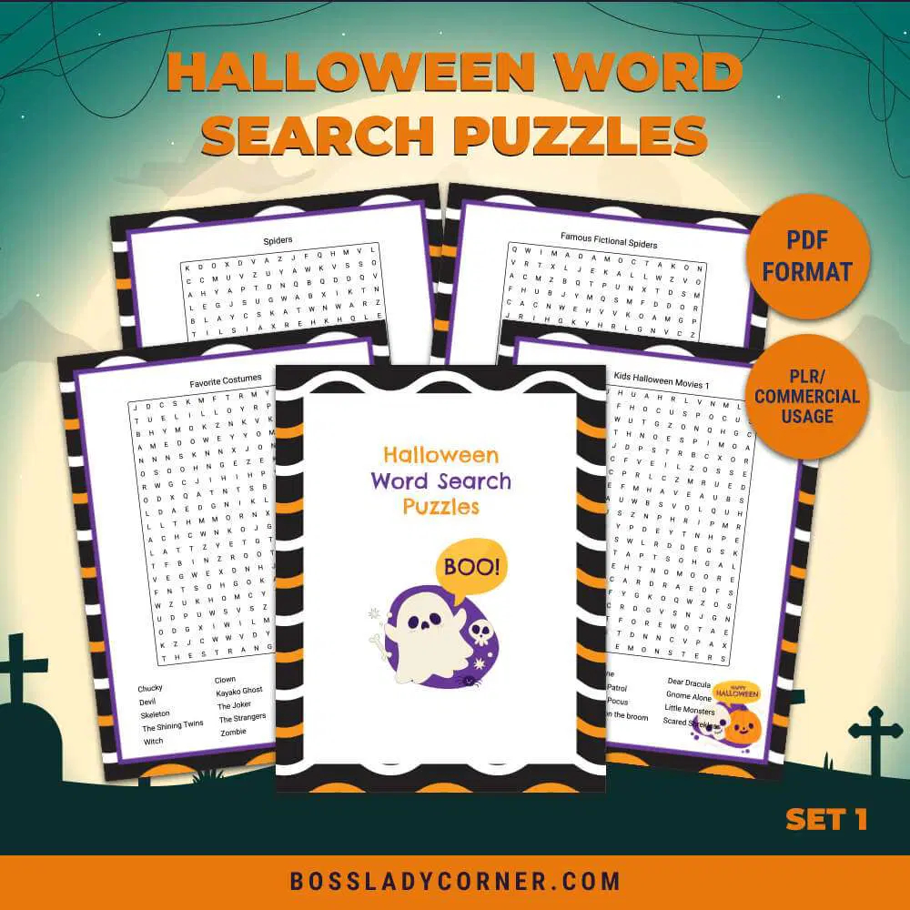 Easy Halloween Word Search Free Printable