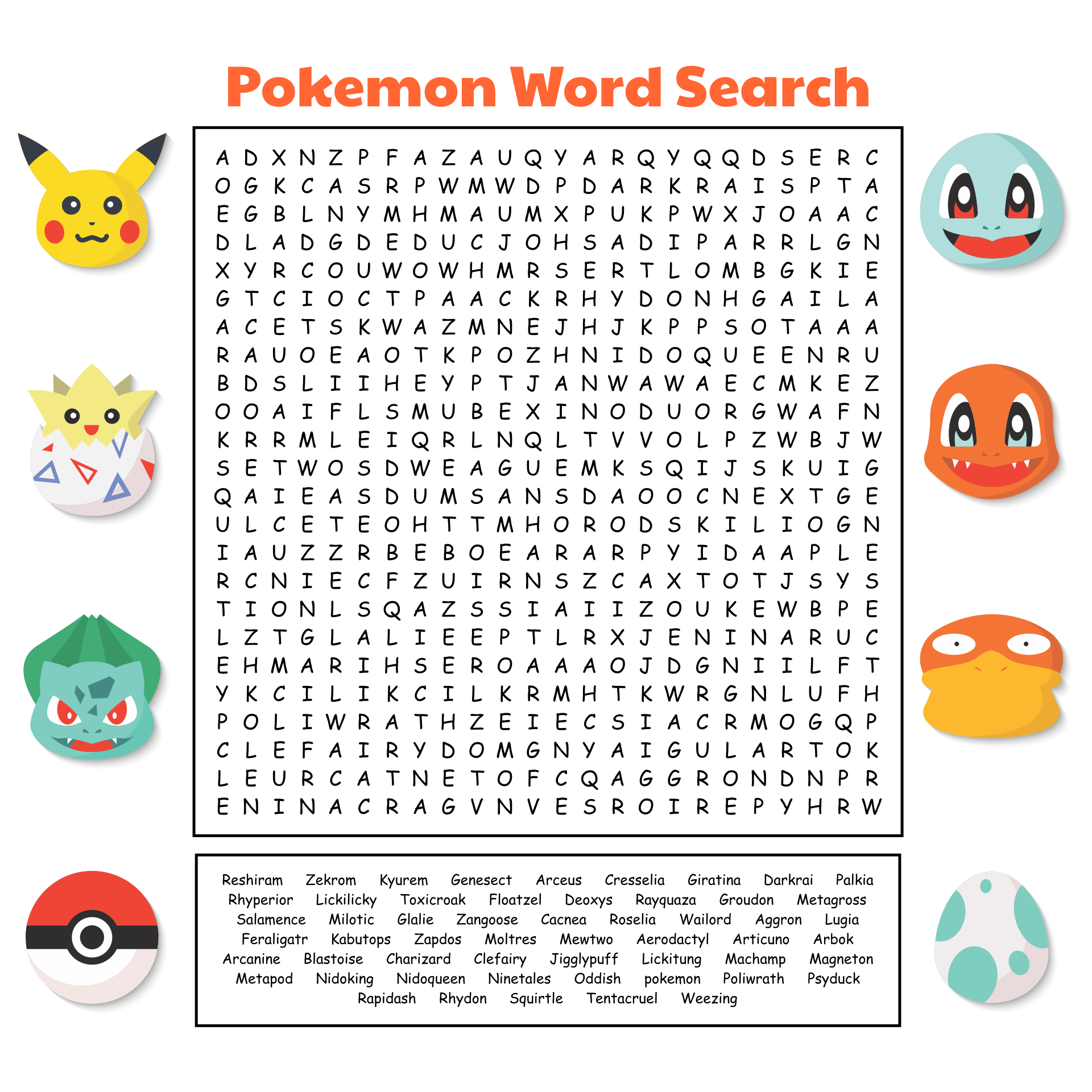 Pokemon Word Search Puzzles 10 Free PDF Printables Printablee Pokemon Word Search Puzzles 10 Free PDF Printables Printablee
