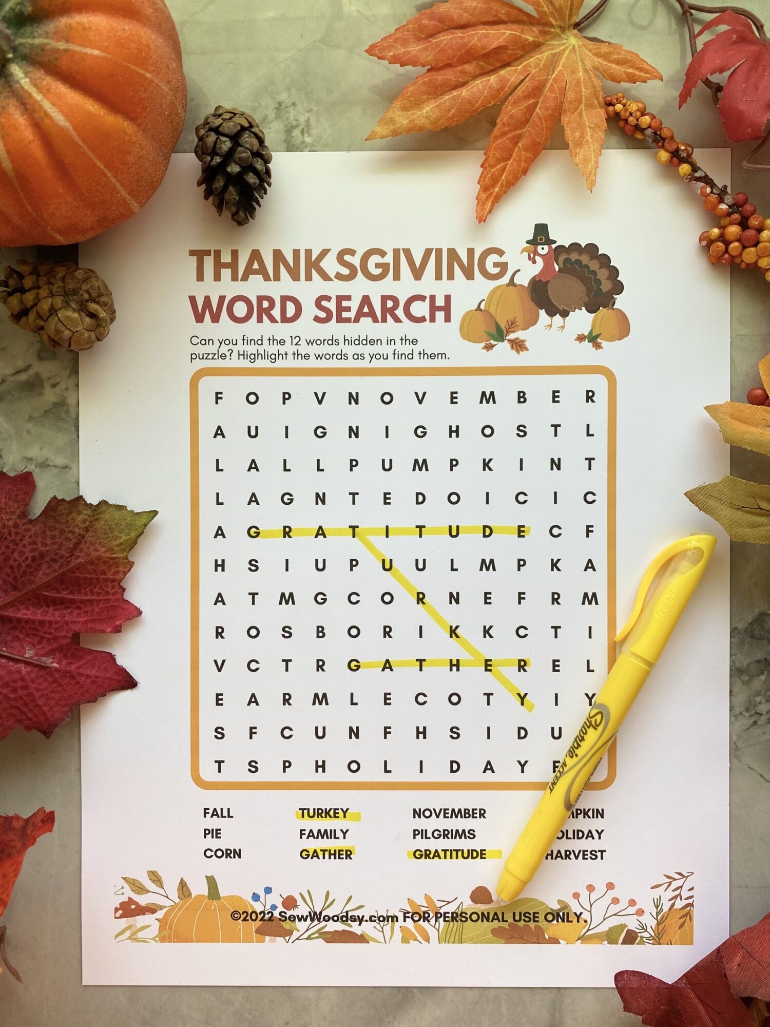 Printable Thanksgiving Word Search Sew Woodsy Printable Thanksgiving Word Search Sew Woodsy