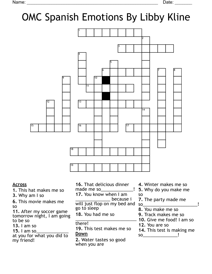 Word Search On Emotions