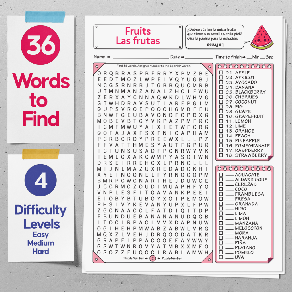 Food Word Search Online