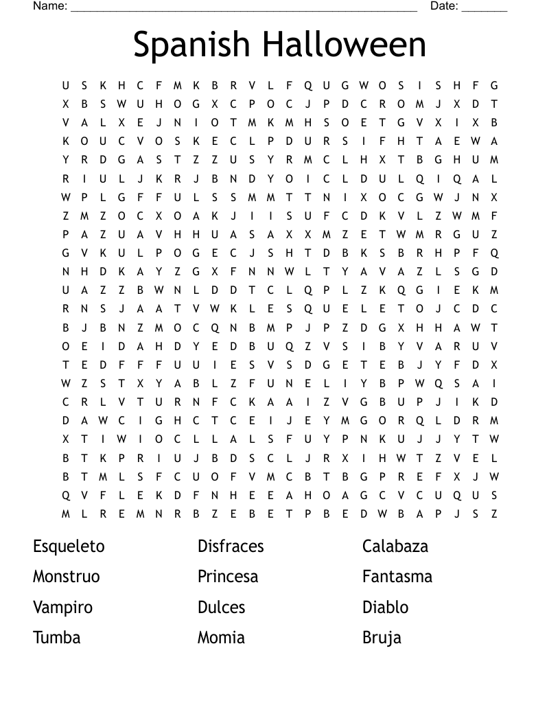 Halloween Free Printable Word Searches Halloween Free Printable Word Searches