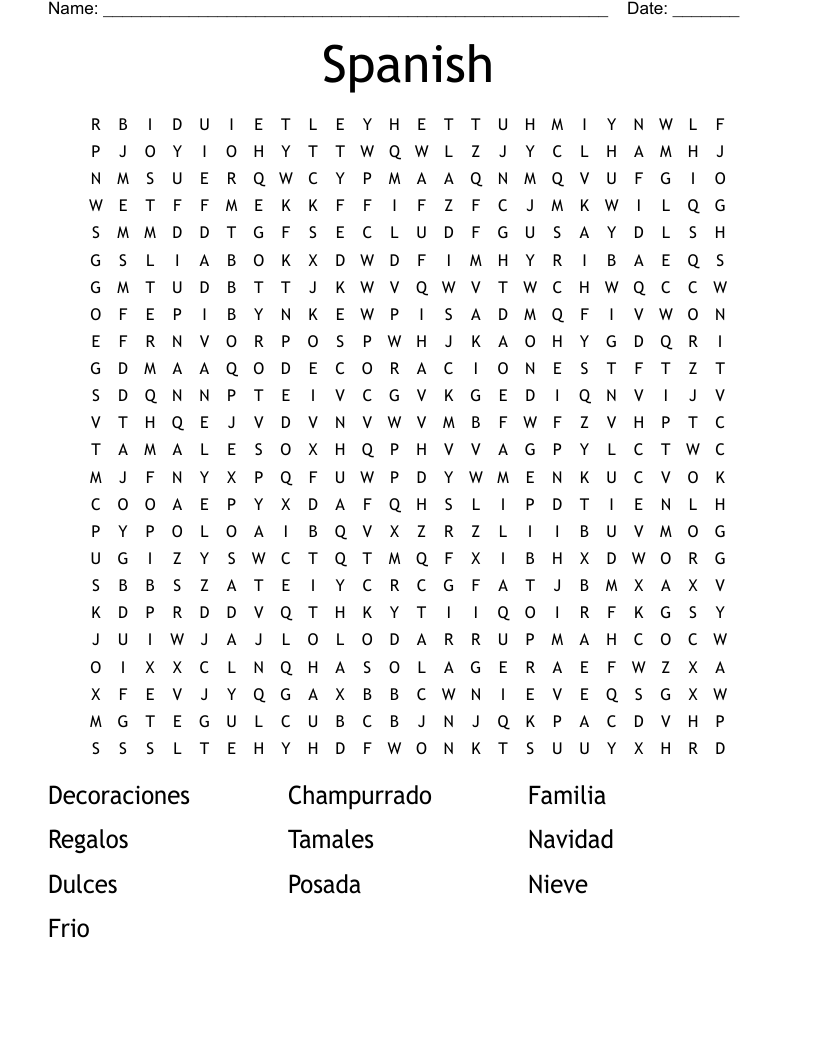 Word Search Printable Big Print