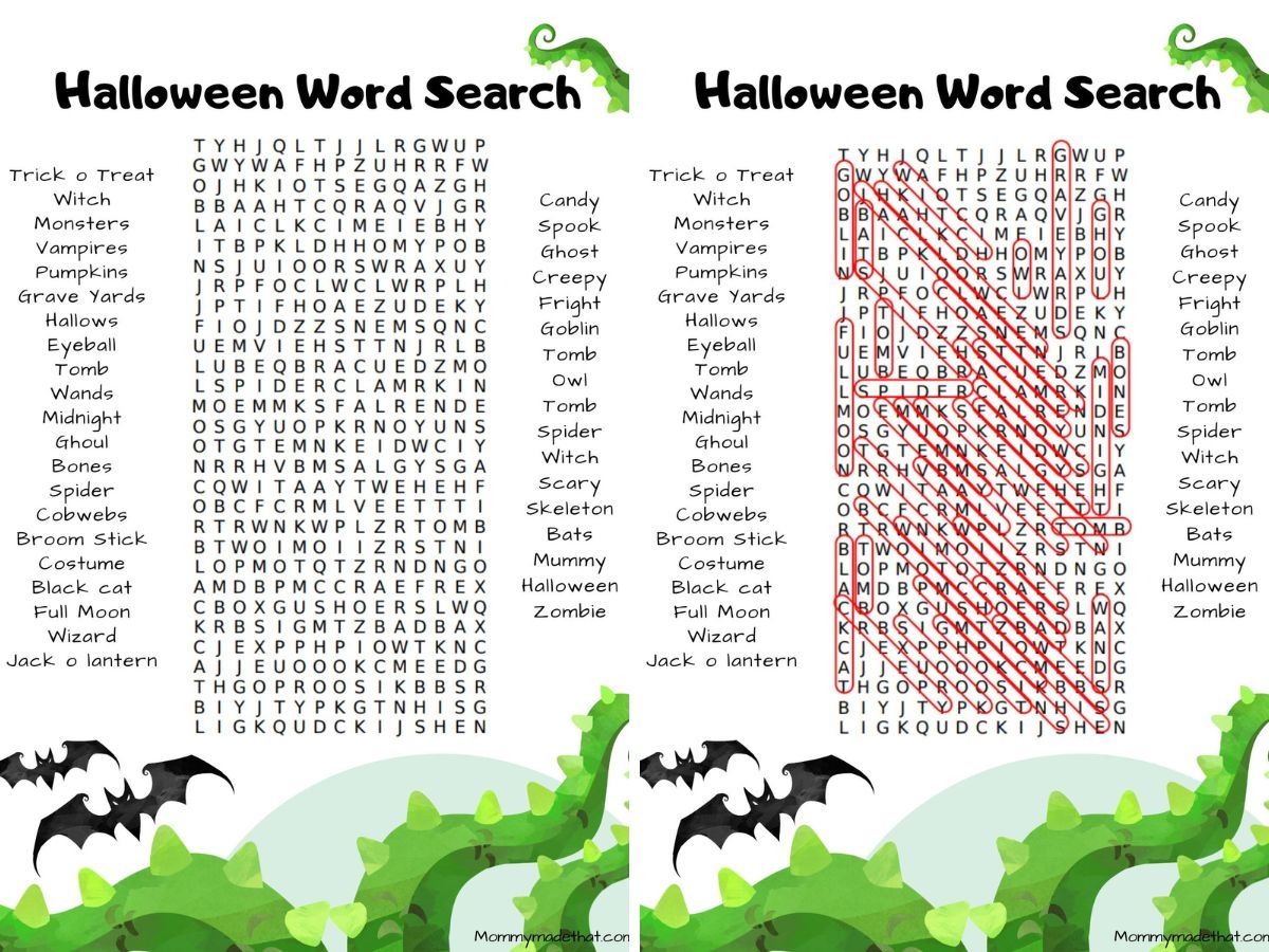 Spooktacular Halloween Word Searches