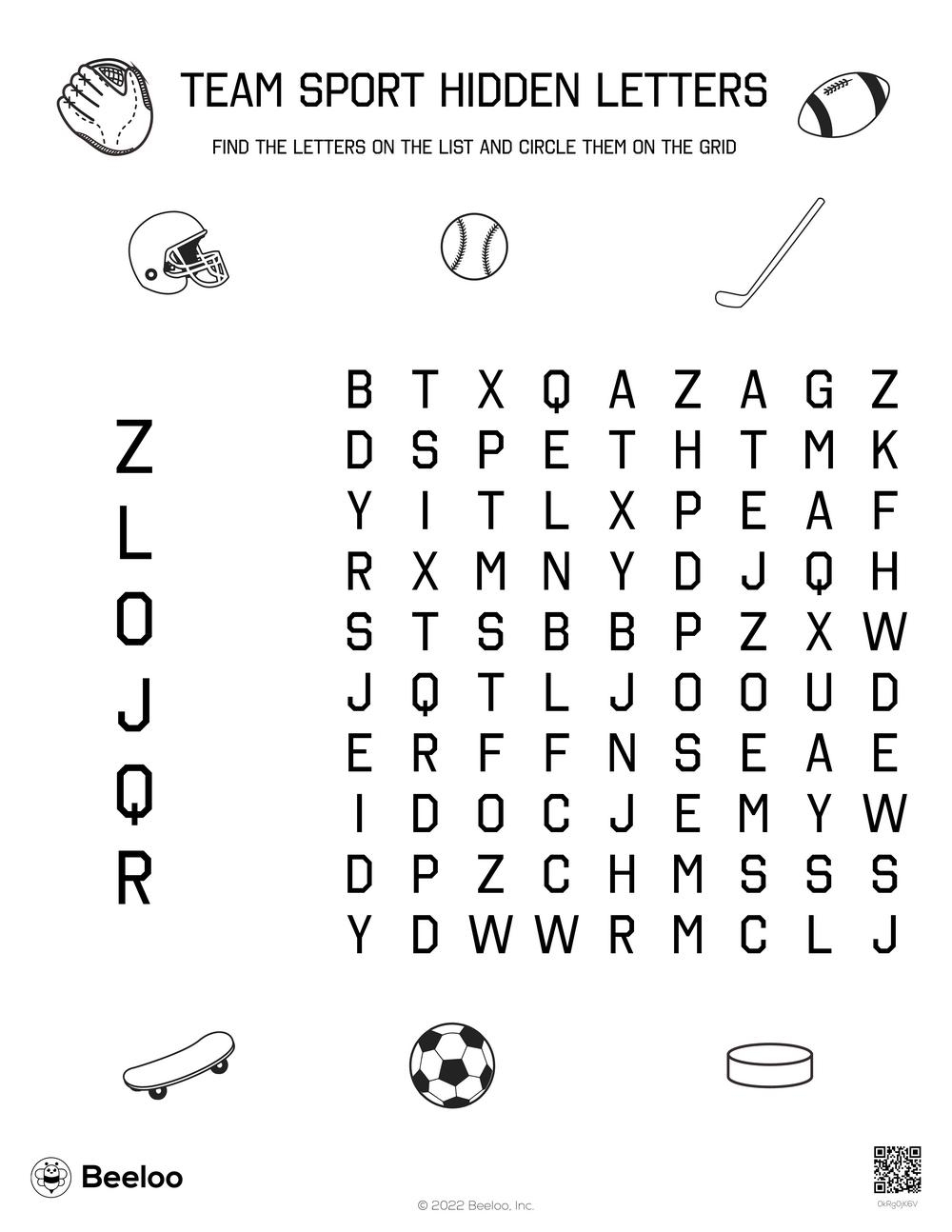 Simple Word Search For Kids Printable