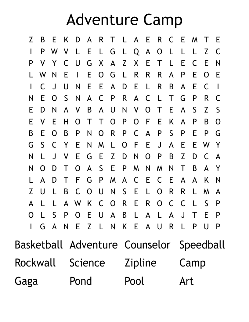 Spring Break Activities Word Search WordMint Spring Break Activities Word Search WordMint