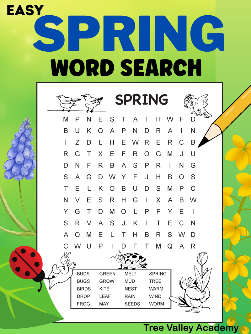 1st Grade Word Search Printable