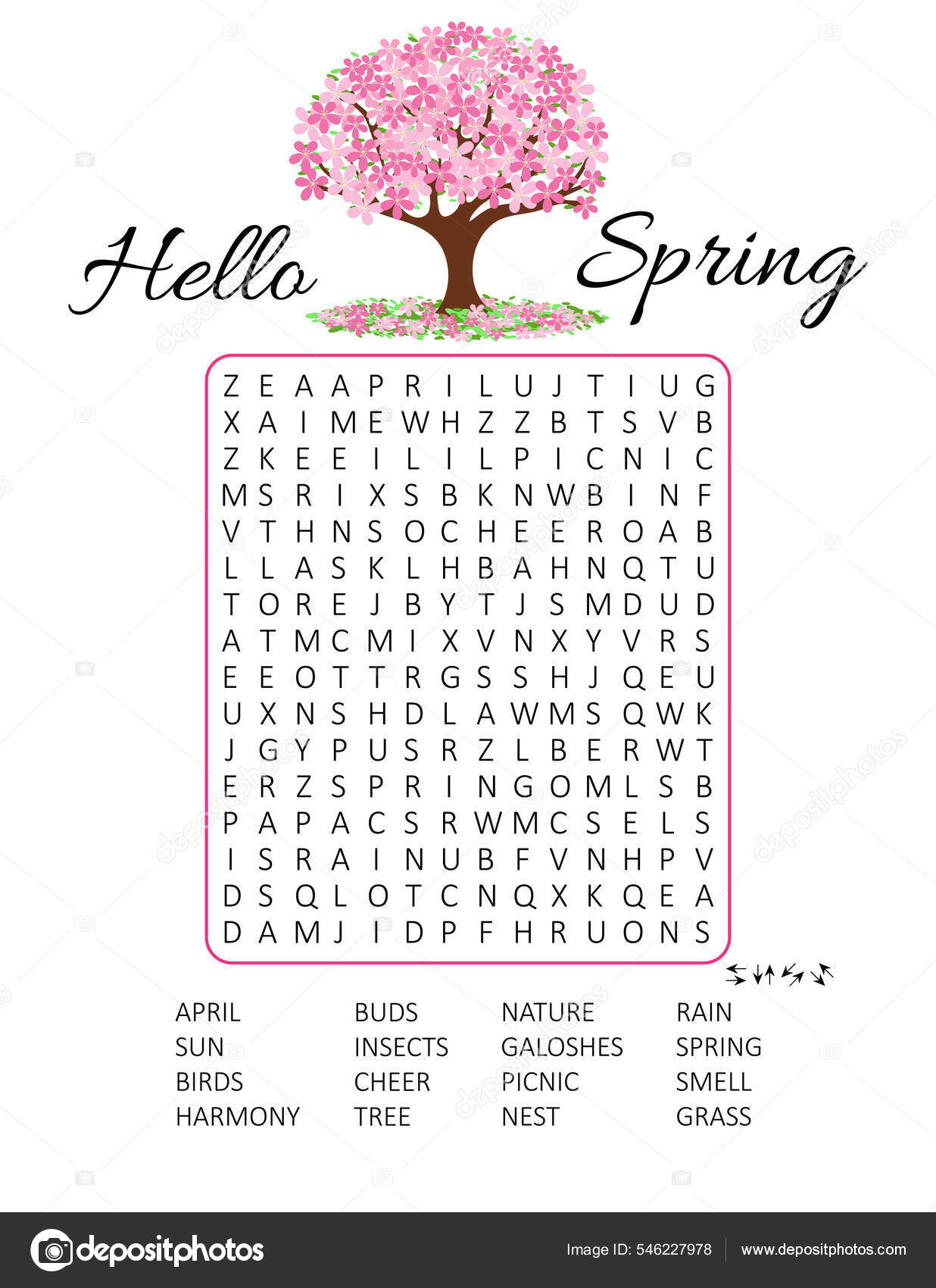Spring Printable Word Search Puzzles