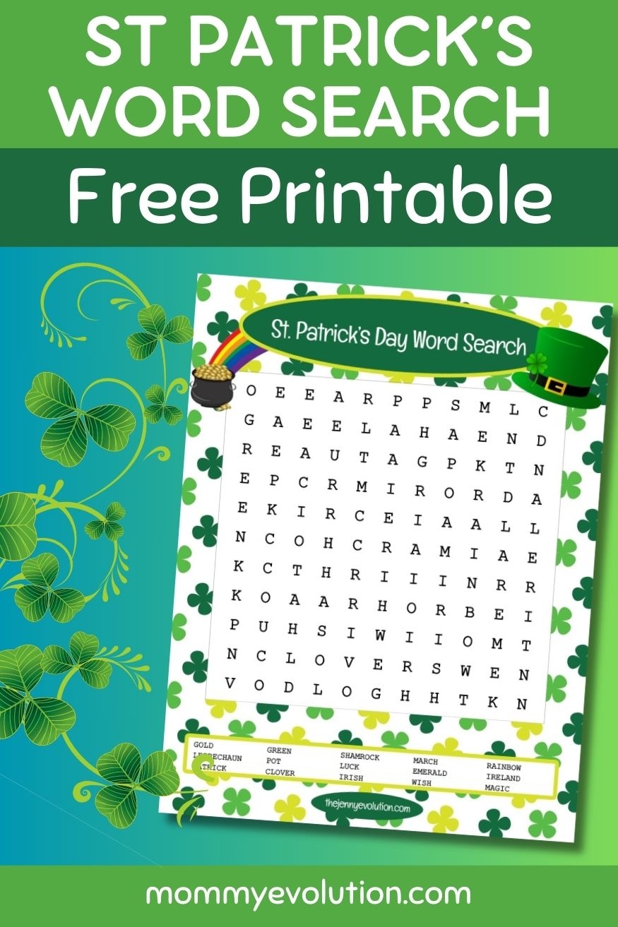 St Patrick's Day Word Search Free Printable