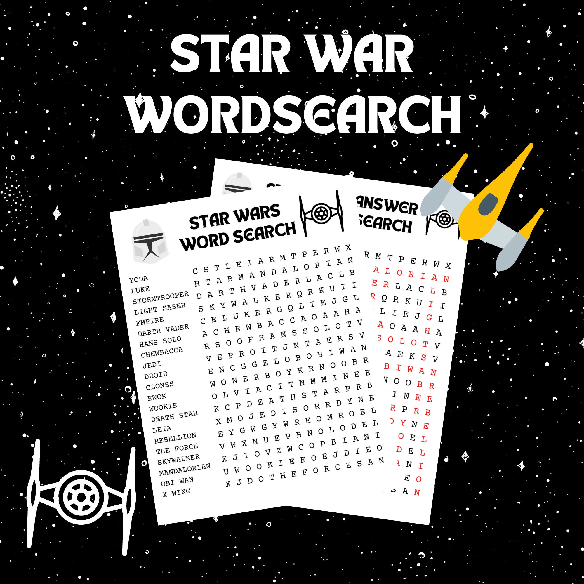 Star Wars Printable Word Search