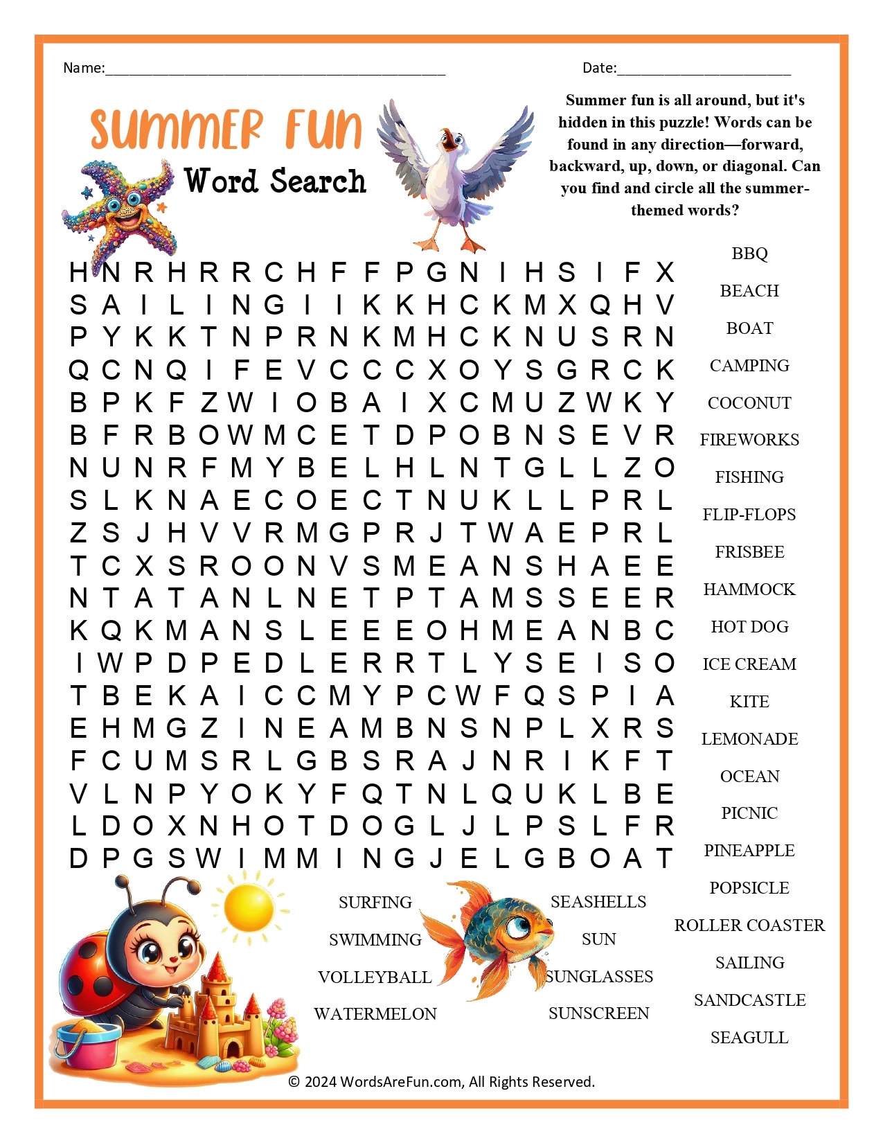 Word Search Funny Words