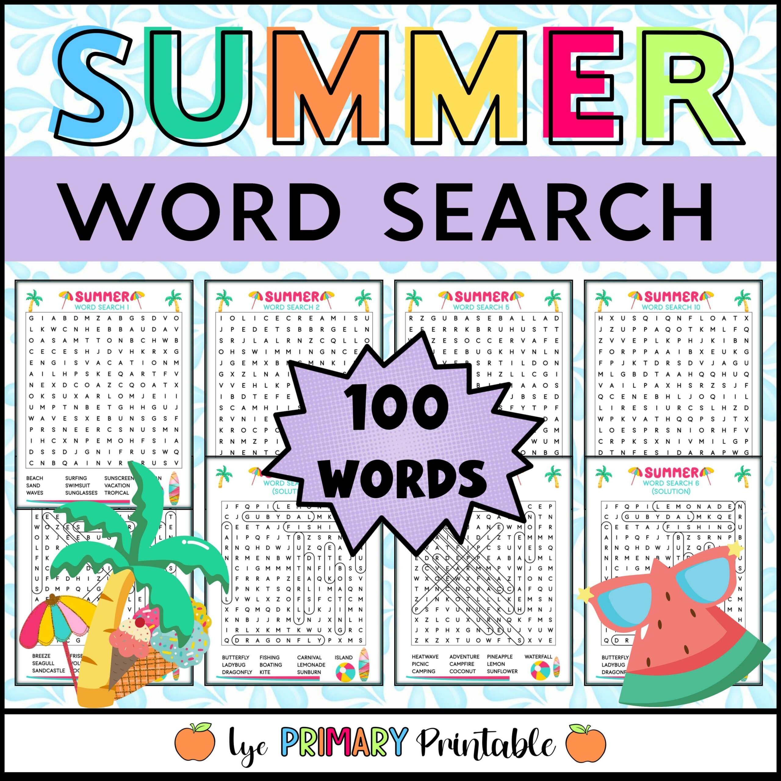 Printable 100 Word Searches