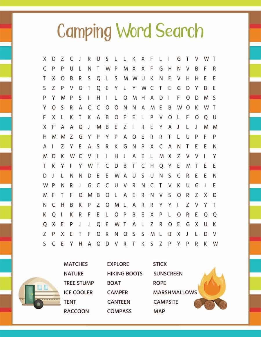Summer Word Searches Free Printable