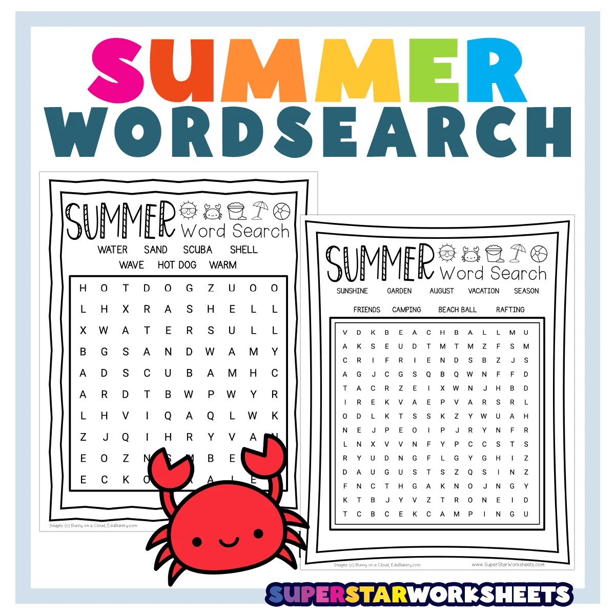 Summer Word Search Free Printable Hard