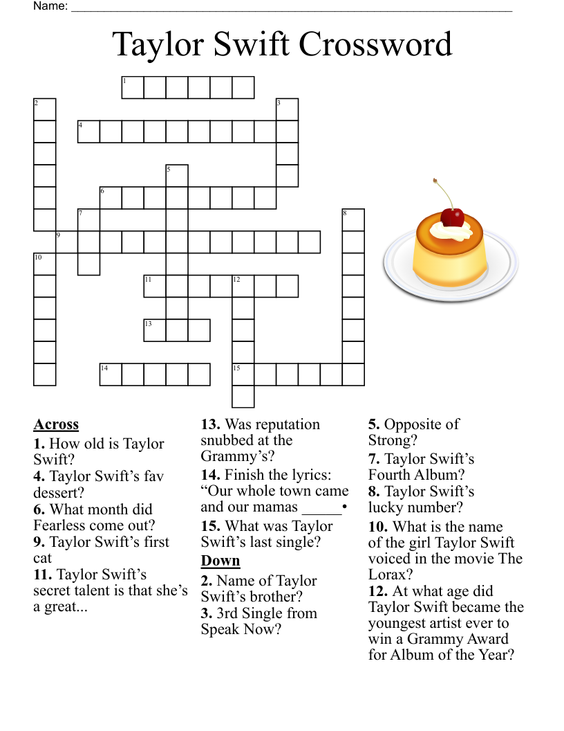 Taylor Swift Word Search Printable Hard