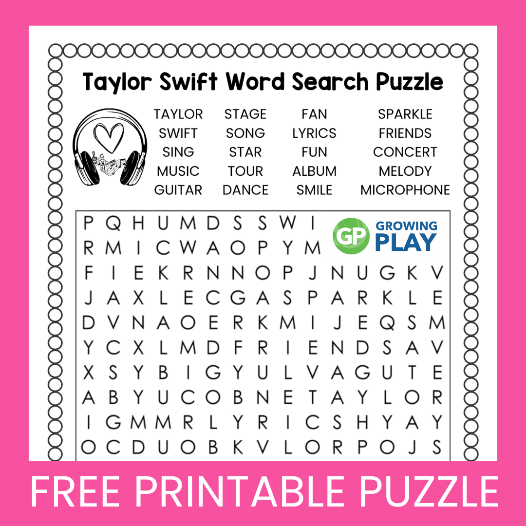 Word Search Taylor Swift