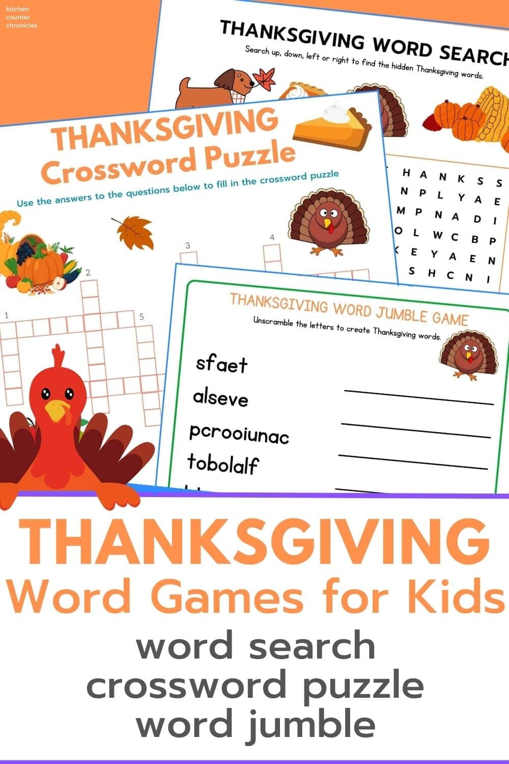 Free Printable Thanksgiving Word Search Games