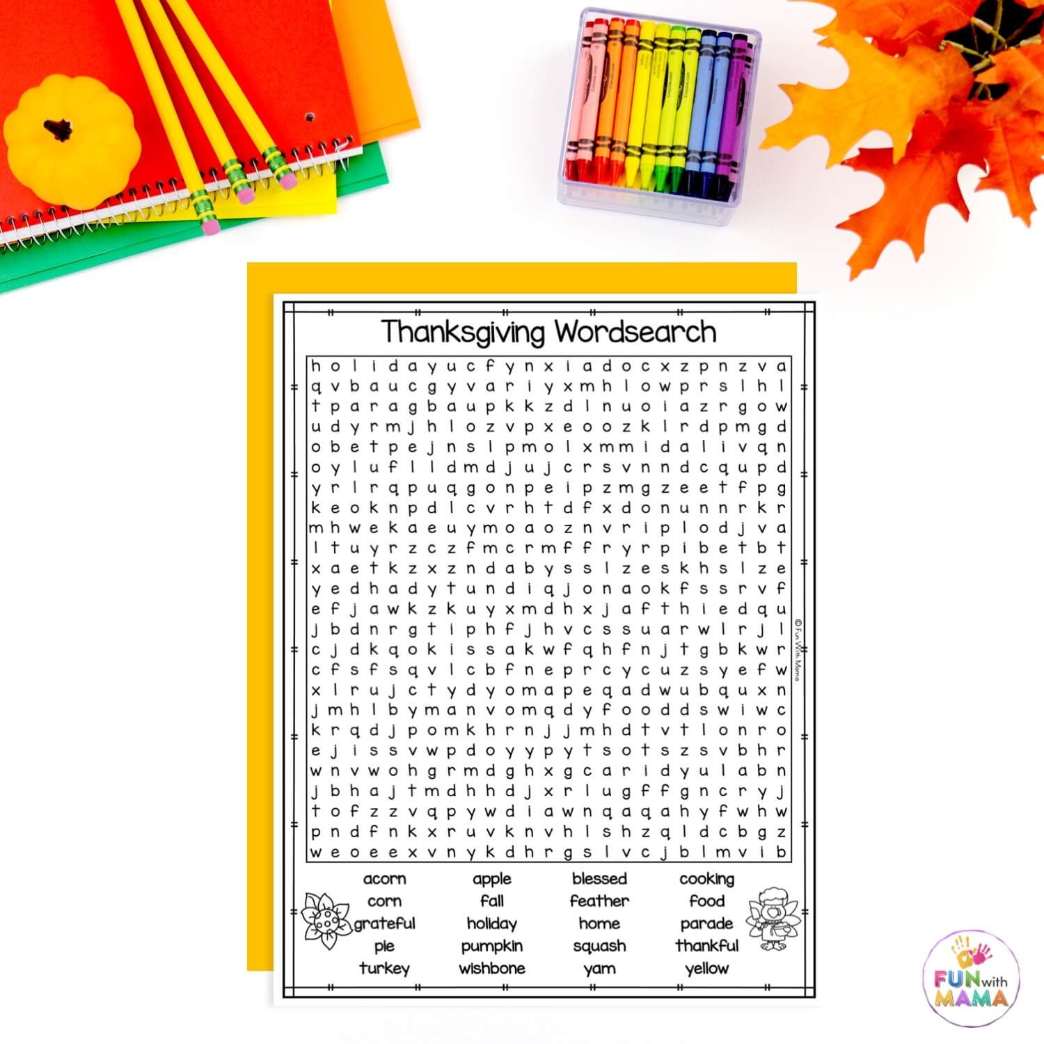 Thanksgiving Word Search Printable Fun With Mama Thanksgiving Word Search Printable Fun With Mama