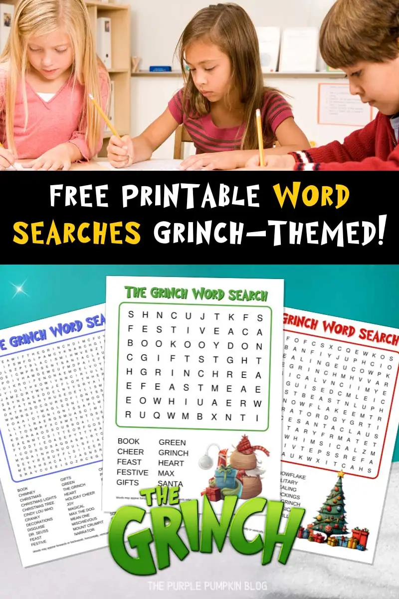 Word Search Grinch Christmas