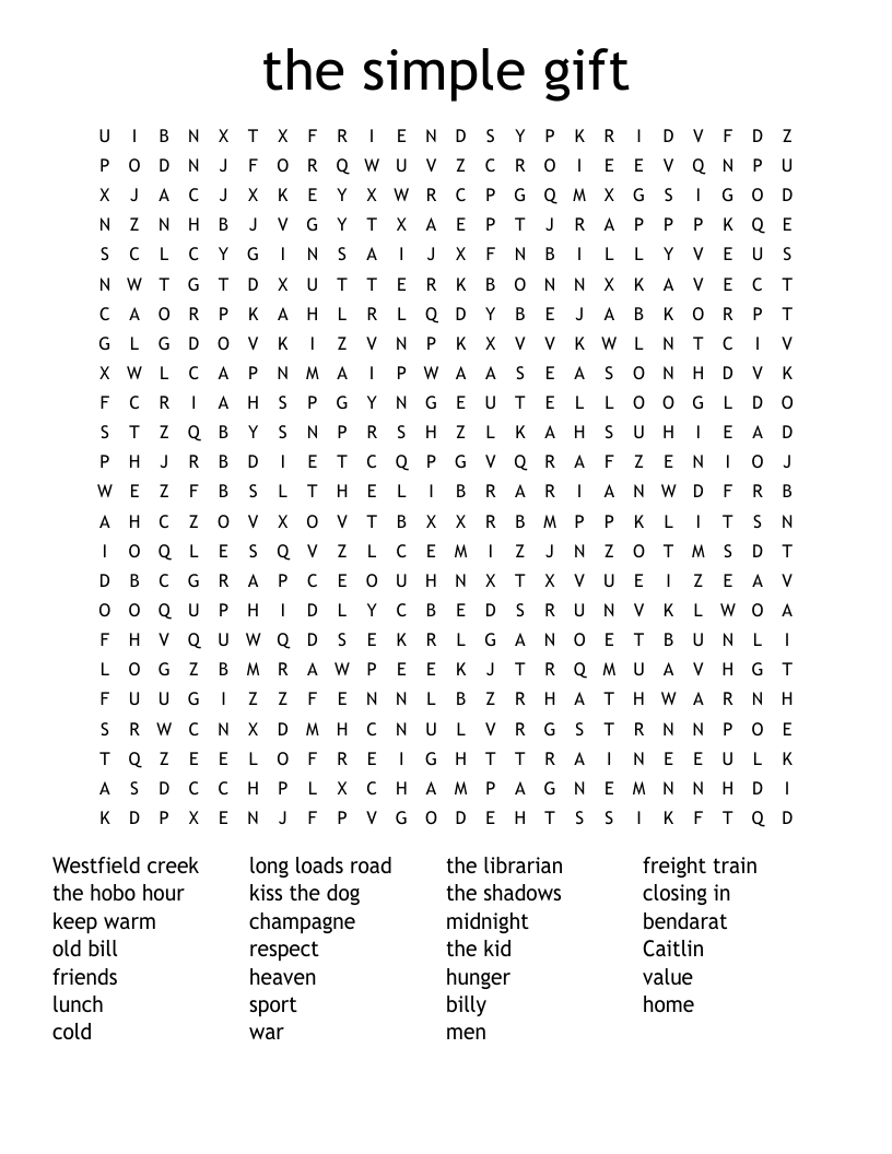 Simple Word Searches Printable