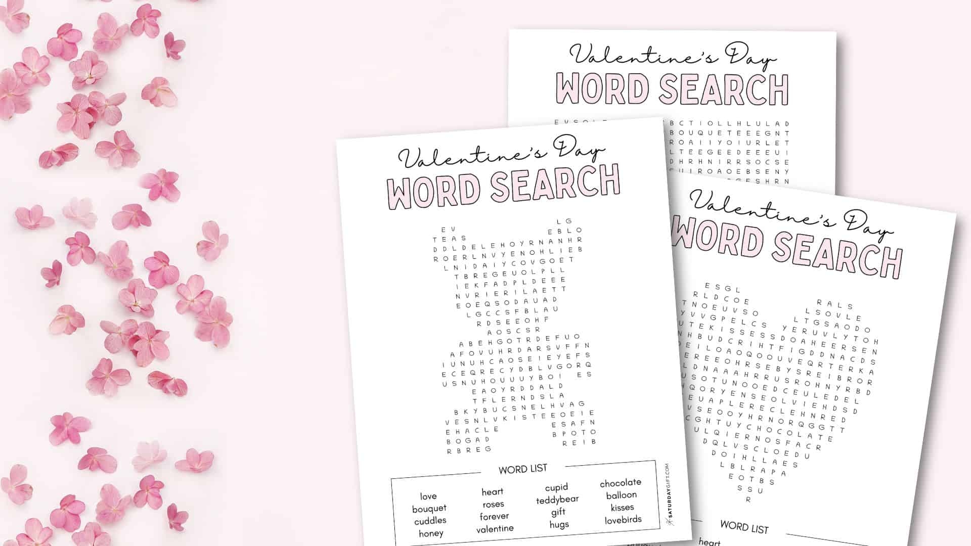 Word Search Valentine's Day Printable