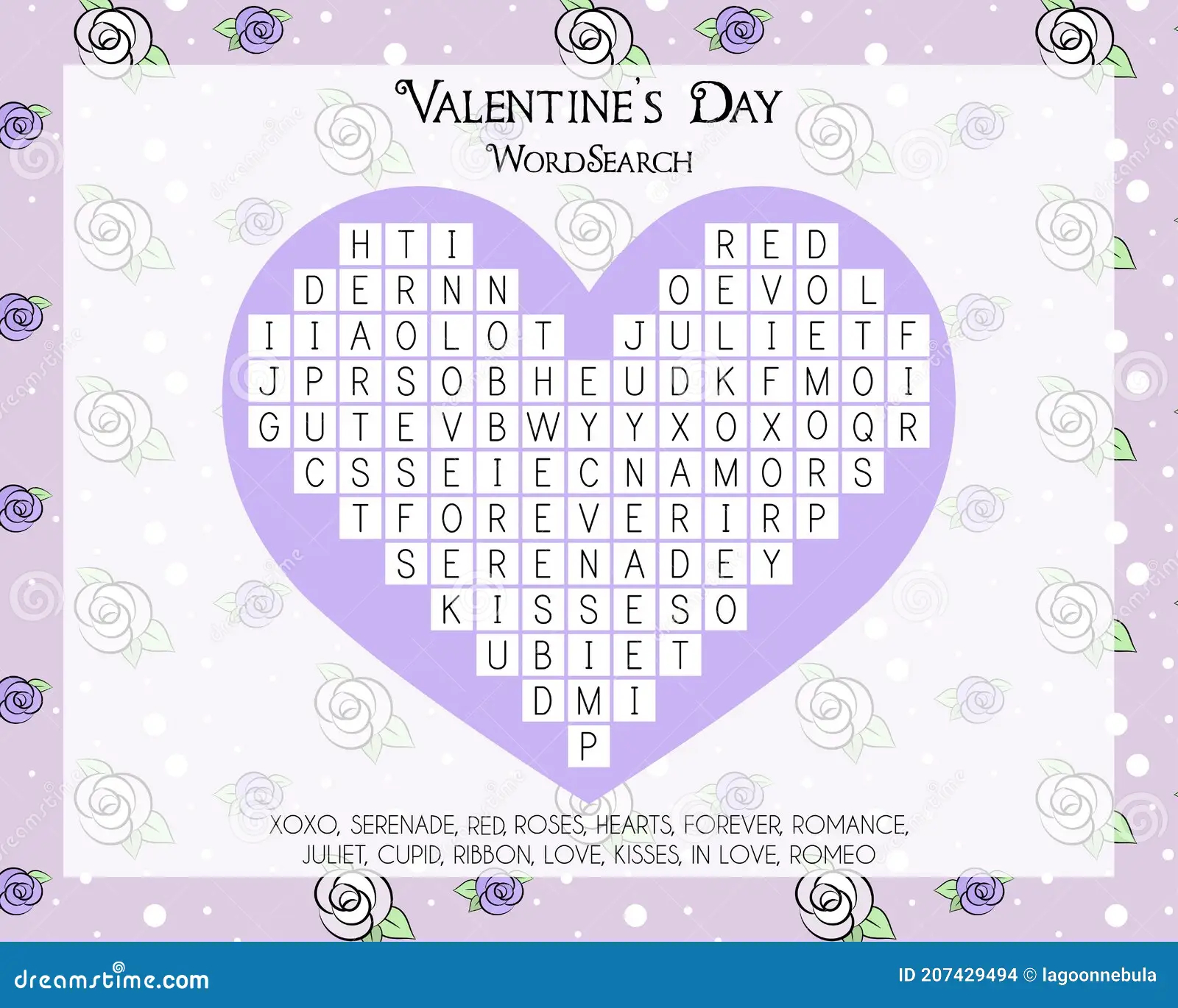 Valentine S Day Word Search Puzzle Educational Game For Children Stock Vector Illustration Of Brainteaser Amour 207429494