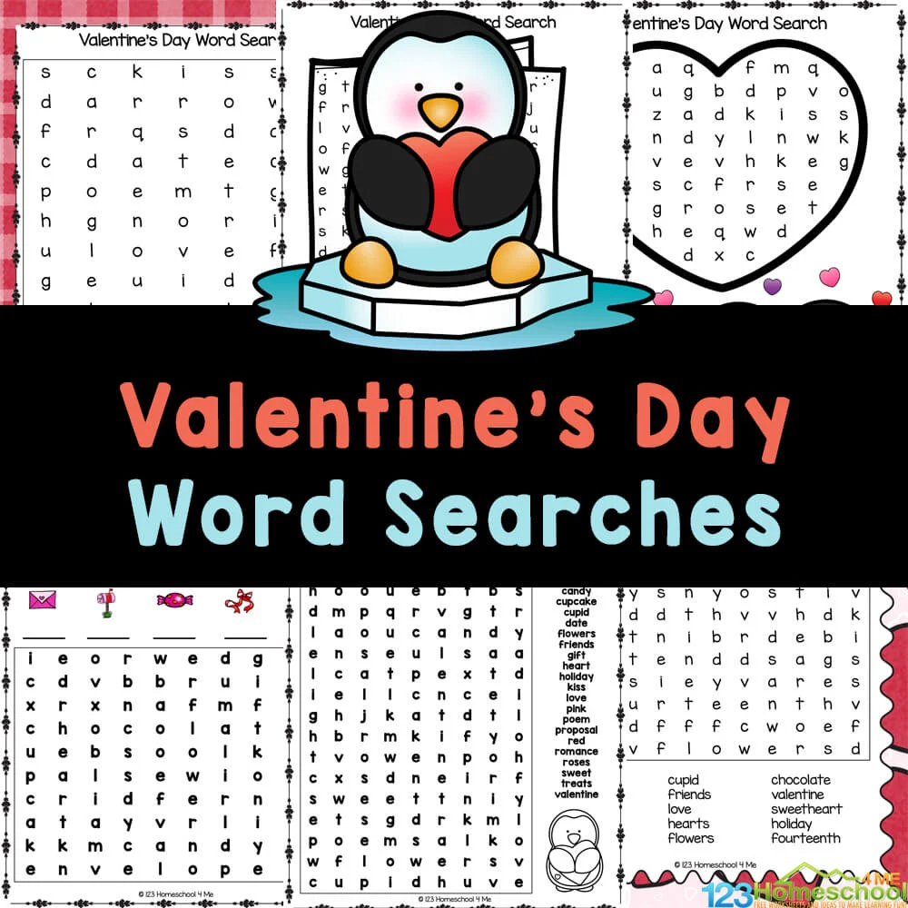 valentine s day word searches