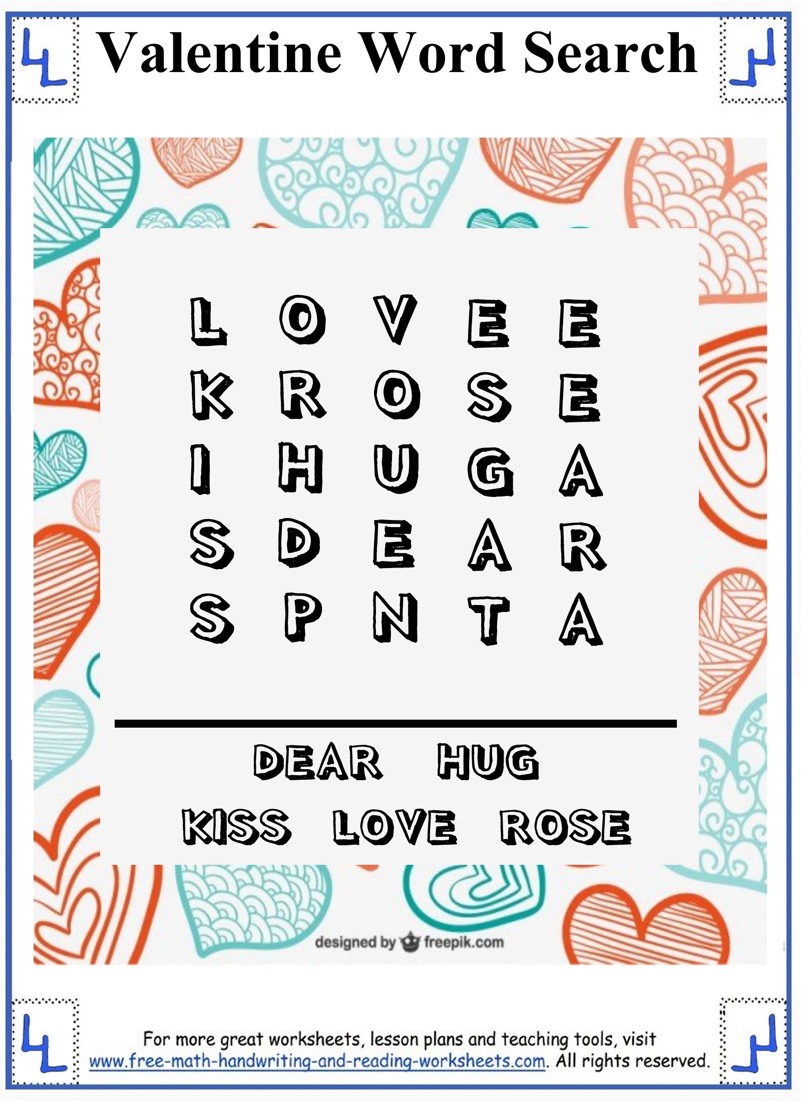 Printable Easy Word Search Puzzles