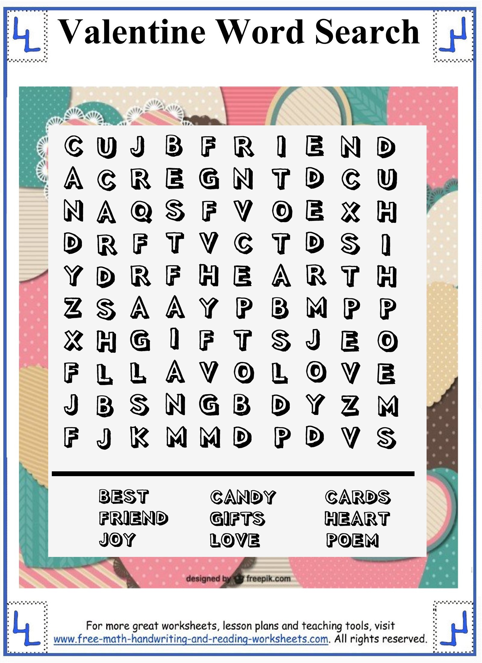 valentine word search printable puzzles