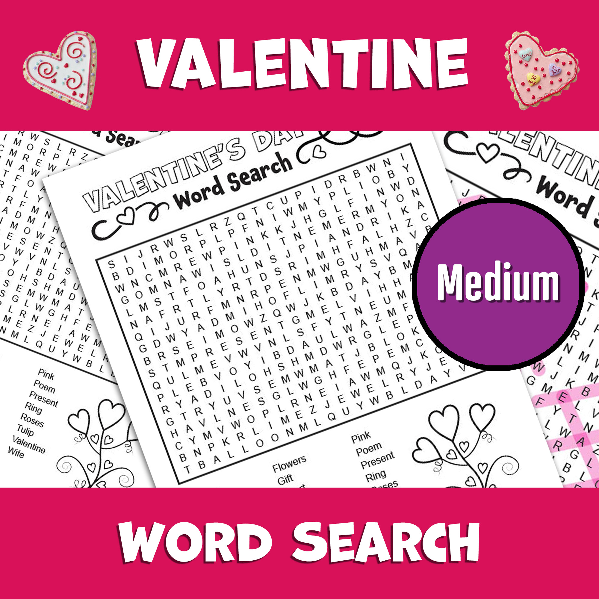 Valentine's Day Word Search Free Printable