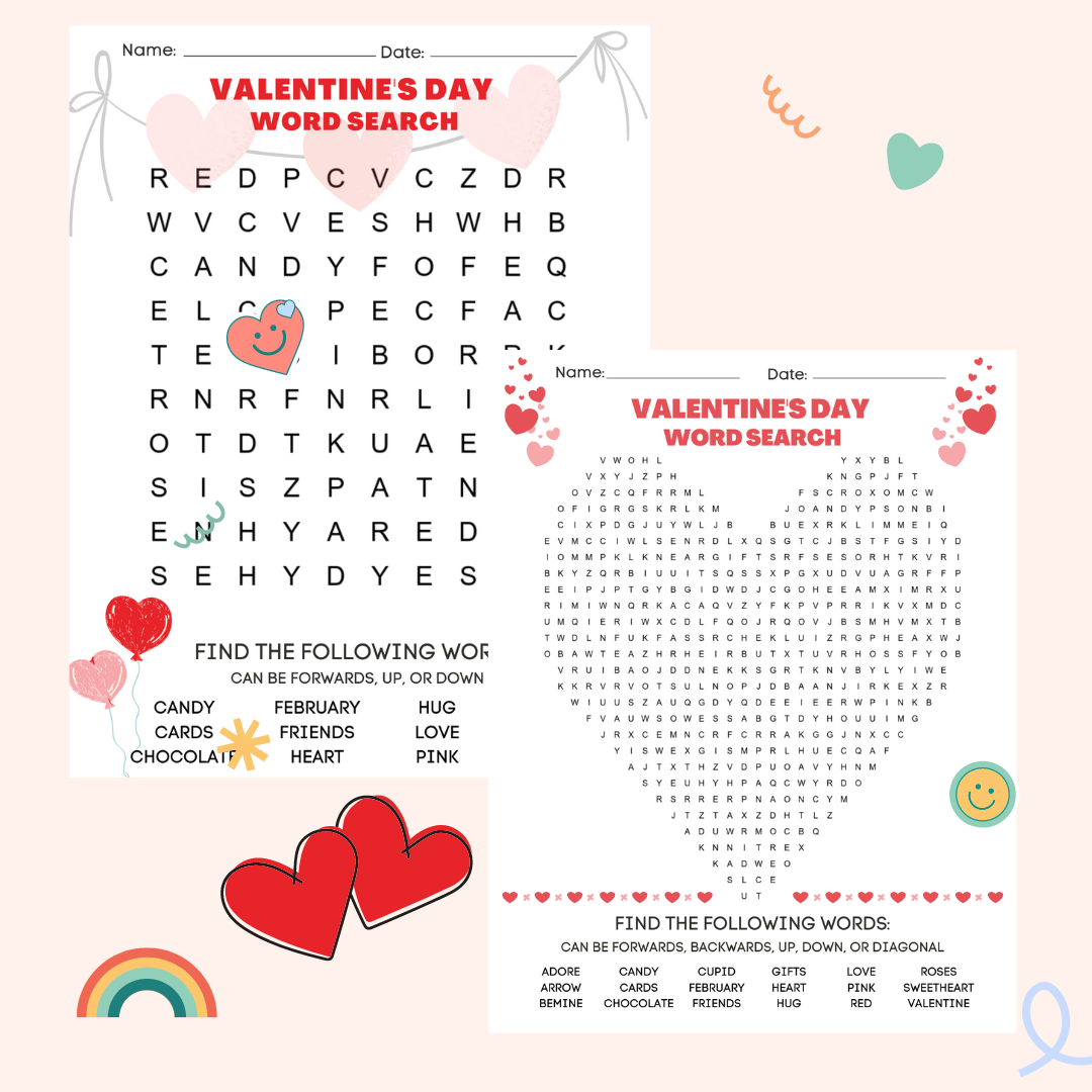 Valentines Word Search FREE Printable 2 Versions Leap Of Faith Crafting Valentines Word Search FREE Printable 2 Versions Leap Of Faith Crafting