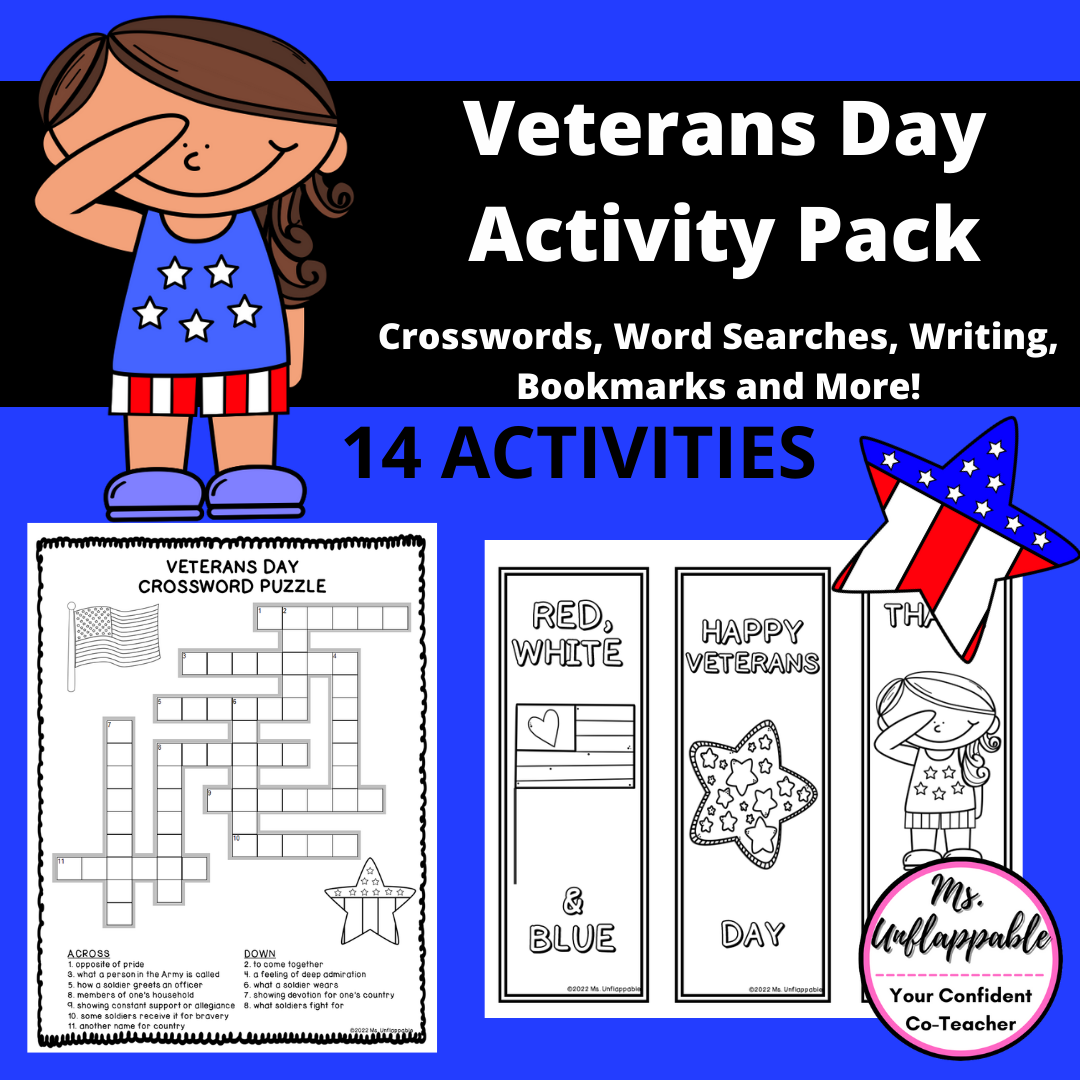 Veterans Day Activities Word Searches Crosswords Writing Bookmarks Classful Veterans Day Activities Word Searches Crosswords Writing Bookmarks Classful