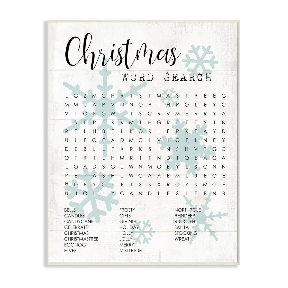Winter Holiday Word Search Printable