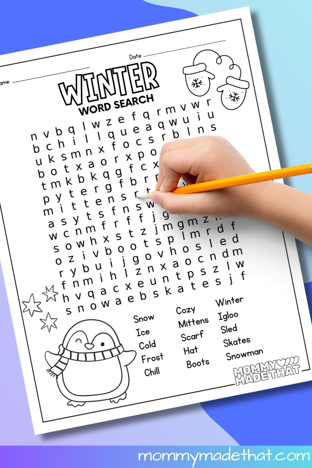Free Printable Winter Word Search For Kids
