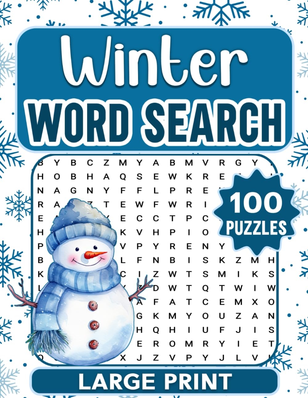 Winter Word Search Large Print 100 Puzzles Relaxing U0026 Fun Cozy Winter Word Search Book For Adults Teens U0026 Seniors Large Print Word Find Puzzles With Solutions Puzzlers Master 9798866672134 Amazon Books