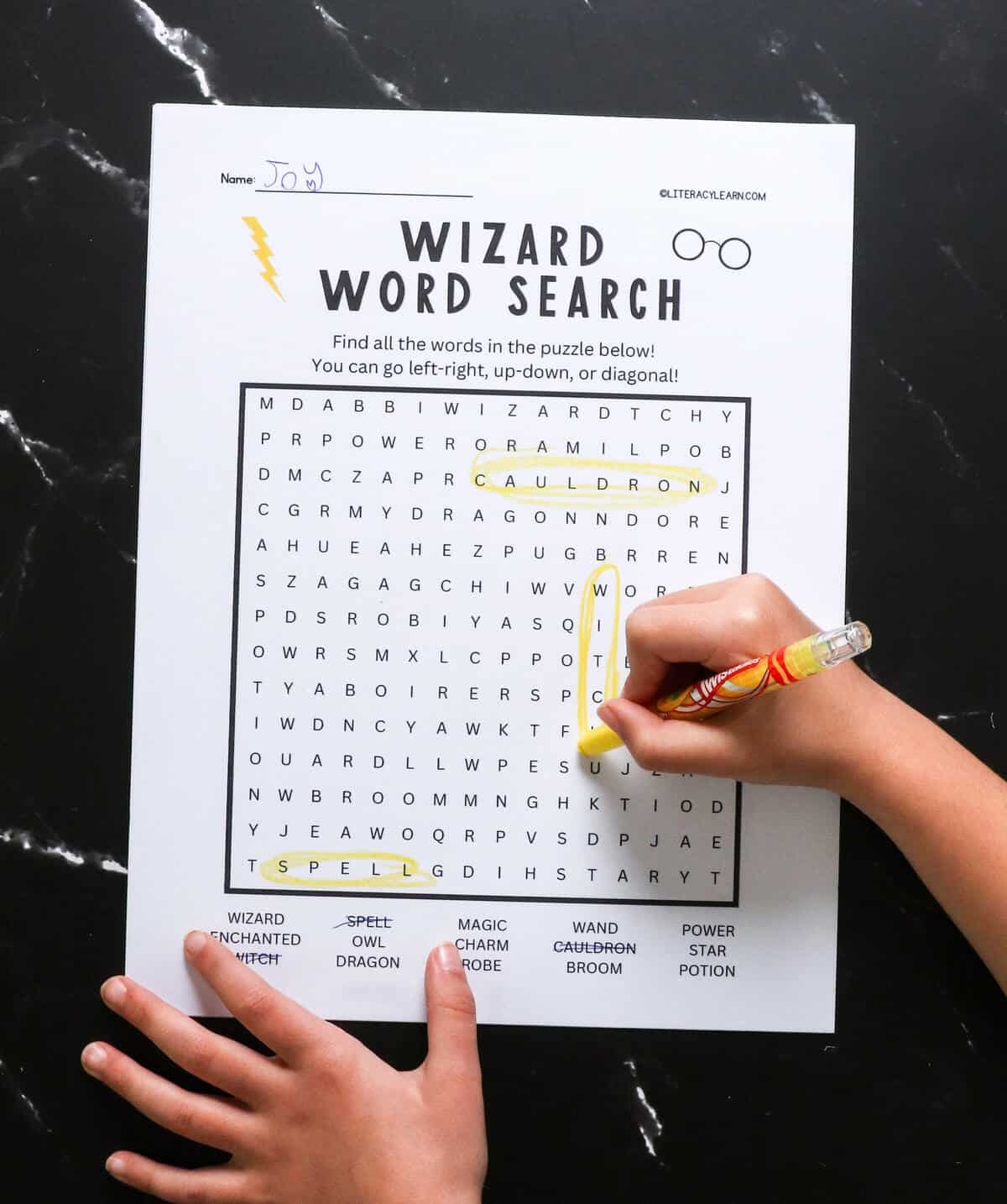 Wizard Word Search Free Printable Literacy Learn