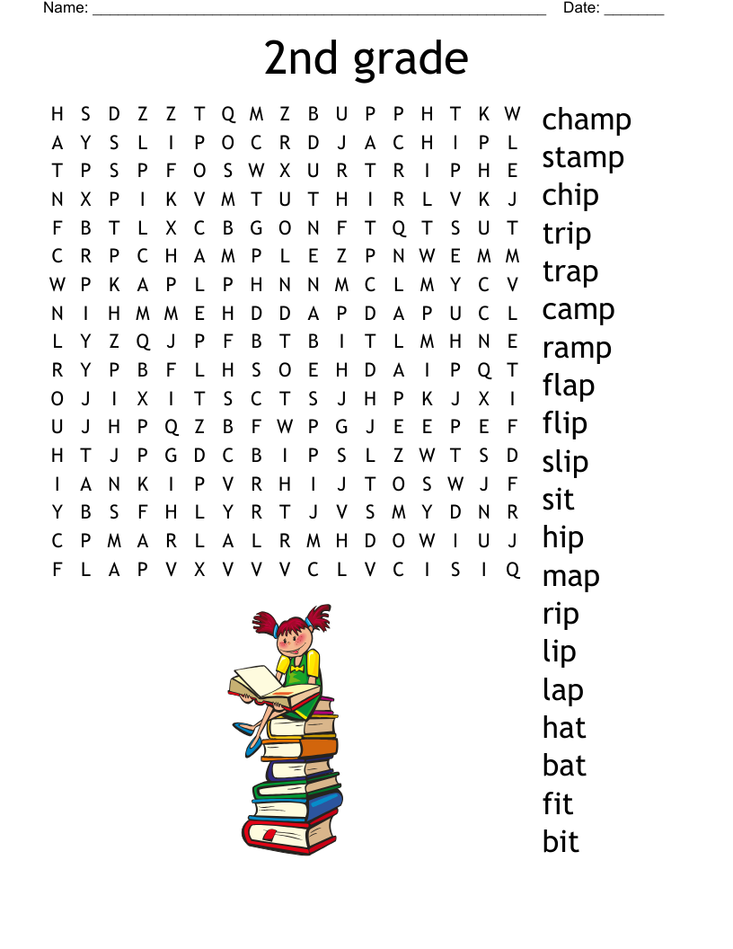 2nd Grade Word Search Printable Free