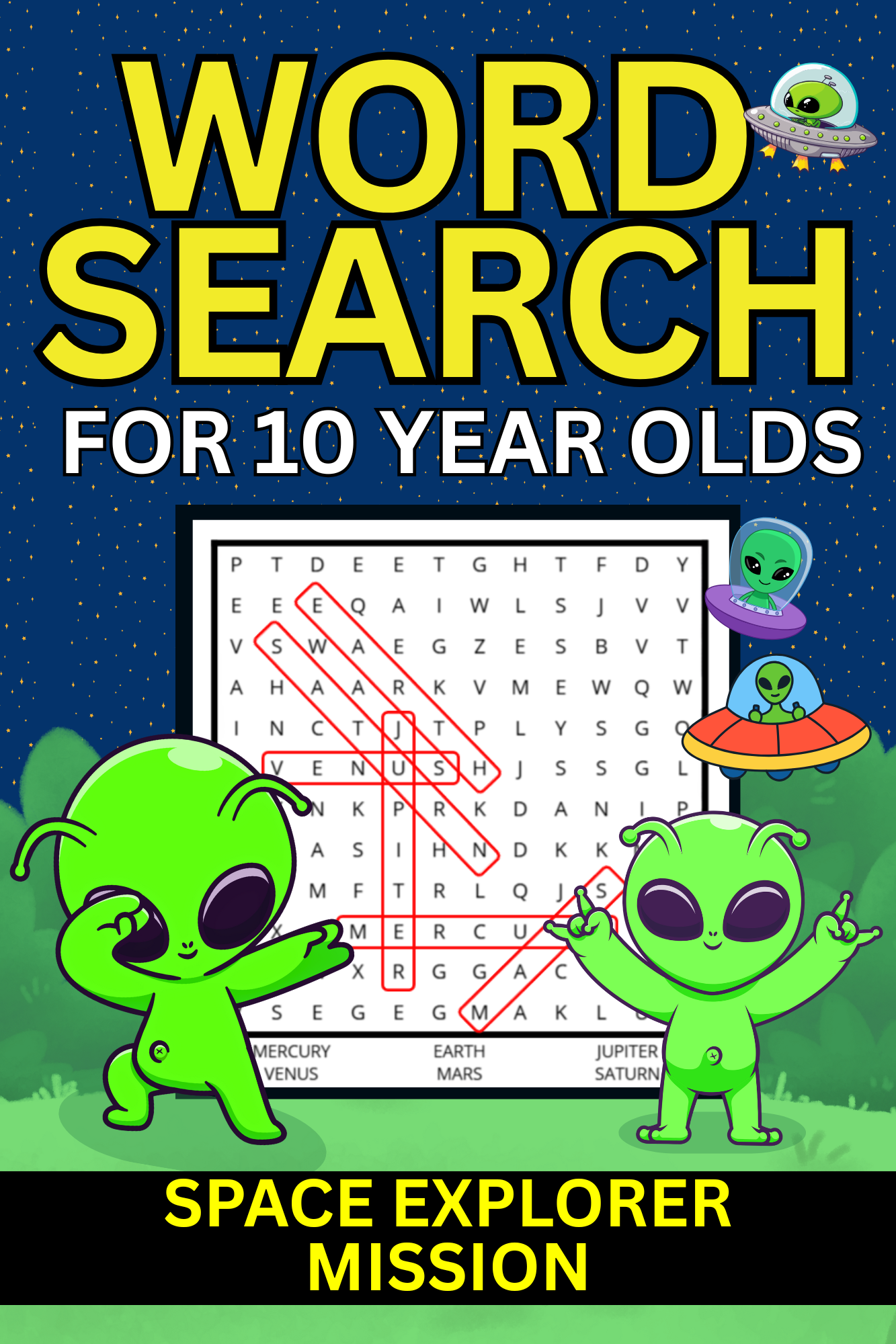Word Search For 10 Year Olds Space Explorer Mission Uncle Blinky