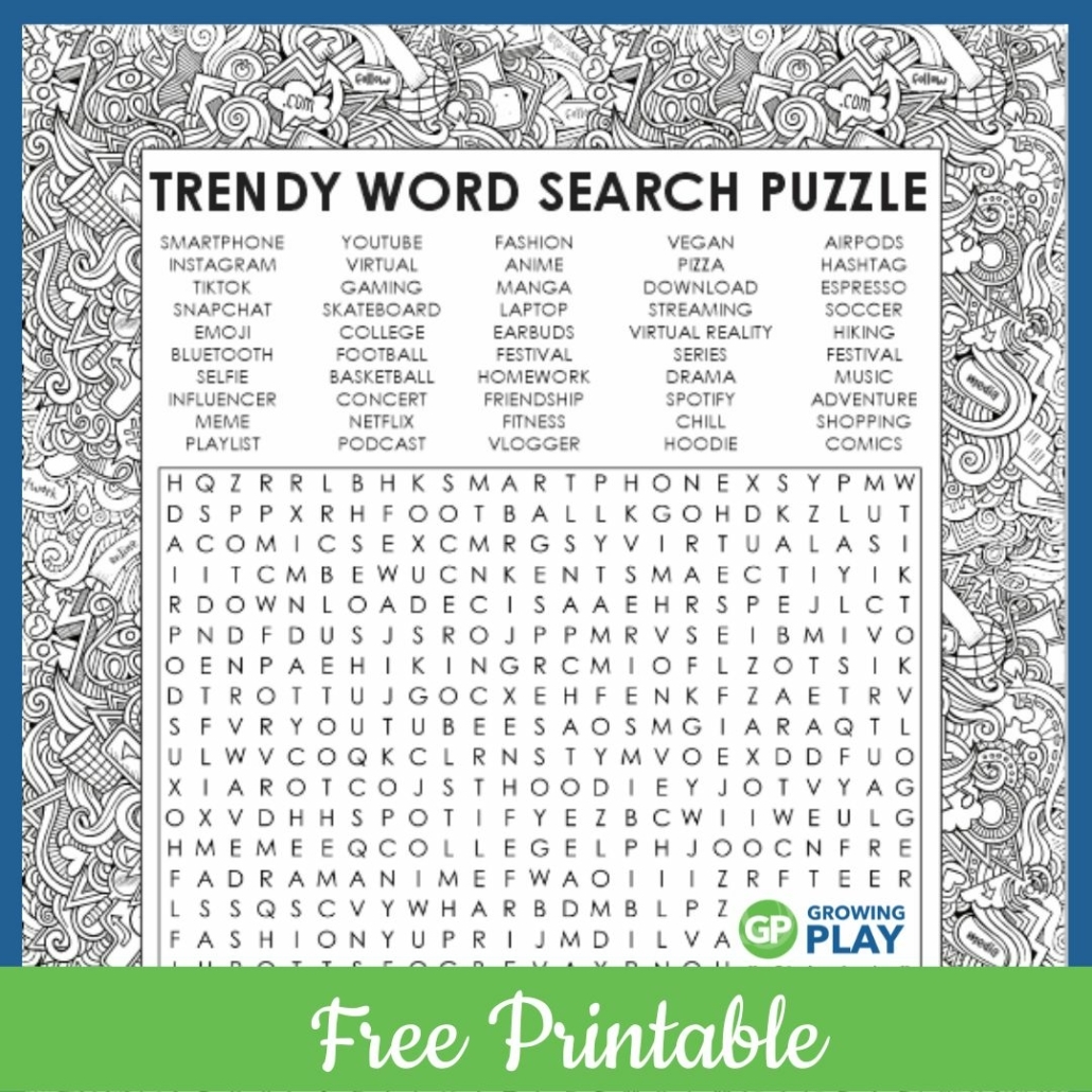 Word Search For 9 Year Olds Printable