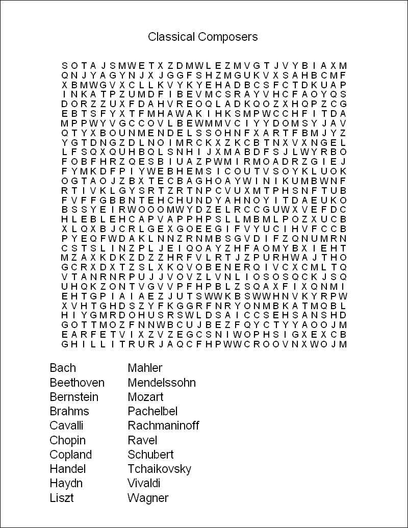 Printable Word Searches Adults